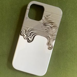 SOLD - BLACK/WHITE STRIPE DRIP iPHONE CASE